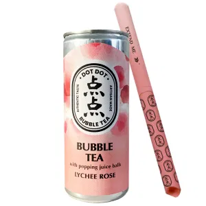 Dot Dot - CANS Bubble Tea Lychee Rose (12x250ml) Dot Dot - CANS Bubble Tea Lychee Rose (12x250ml)